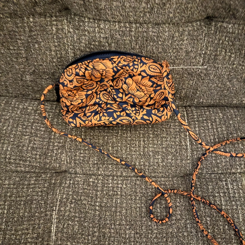 Vera Bradley Orange and Black Floral Crossbody Bag - Picture 2 of 3